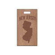 New Jersey w/ Name Wooden Rectangle Tag