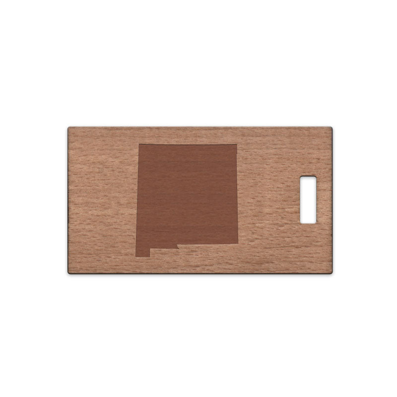 New Mexico Wooden Rectangle Tag