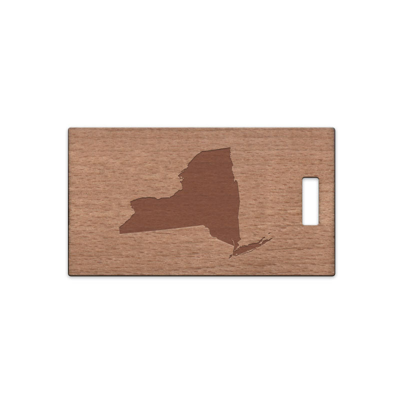 New Mexico Wooden Rectangle Tag