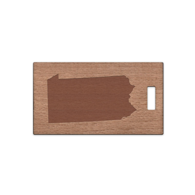 Pennsylvania Wooden Rectangle Tag