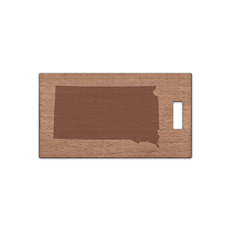 South Dakota Wooden Rectangle Tag