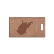 West Virginia Wooden Rectangle Tag
