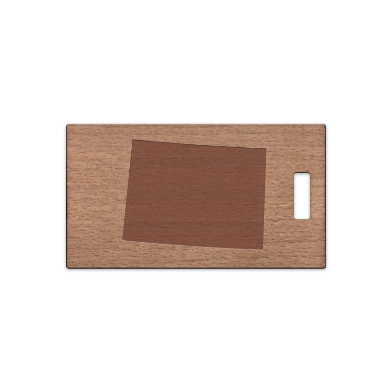 Wyoming Wooden Rectangle Tag