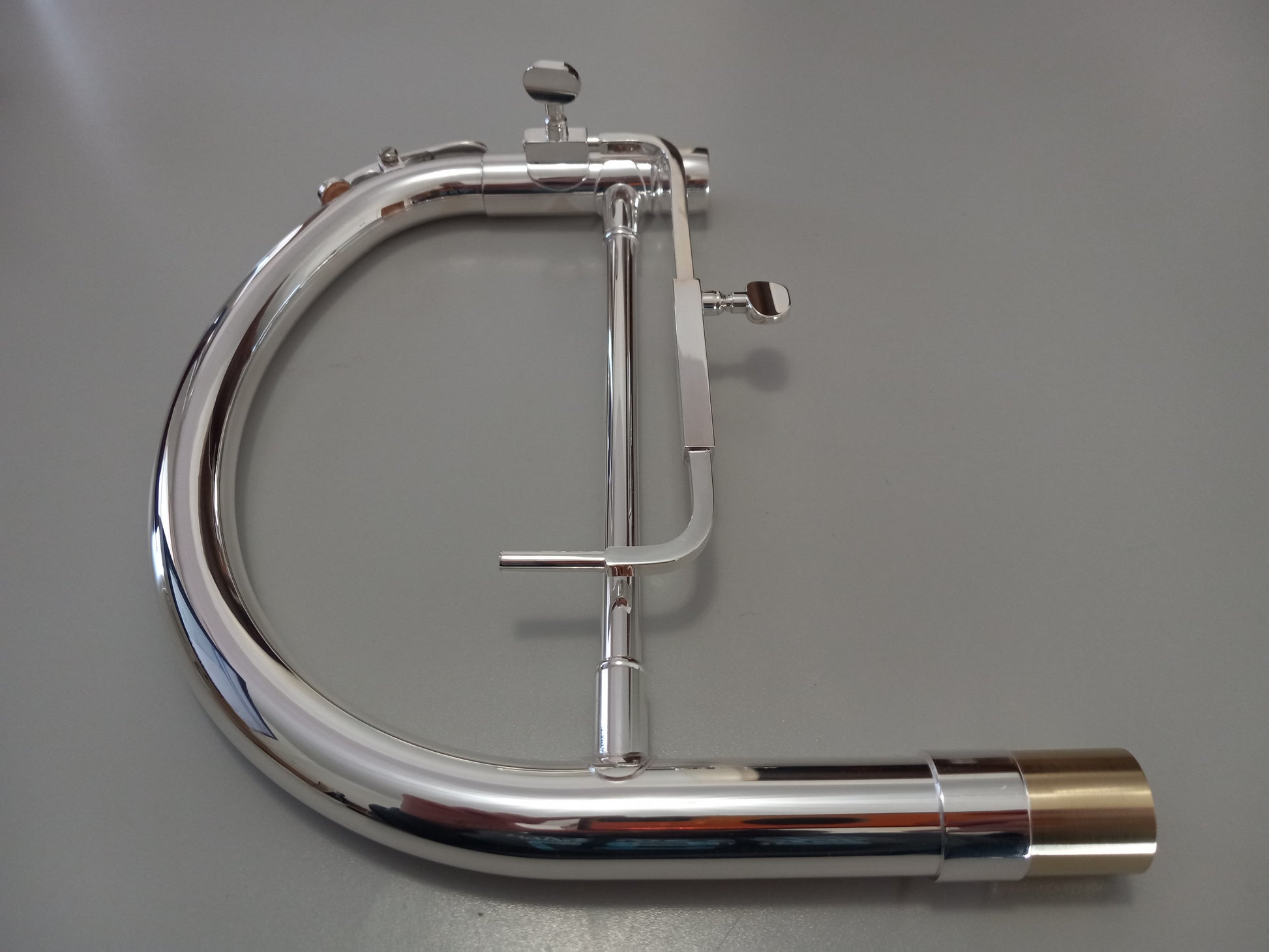 Yamaha Tuba Marching Leadpipe Mouthpipe Assembly with Water Key, Silver Plated YBB201MS