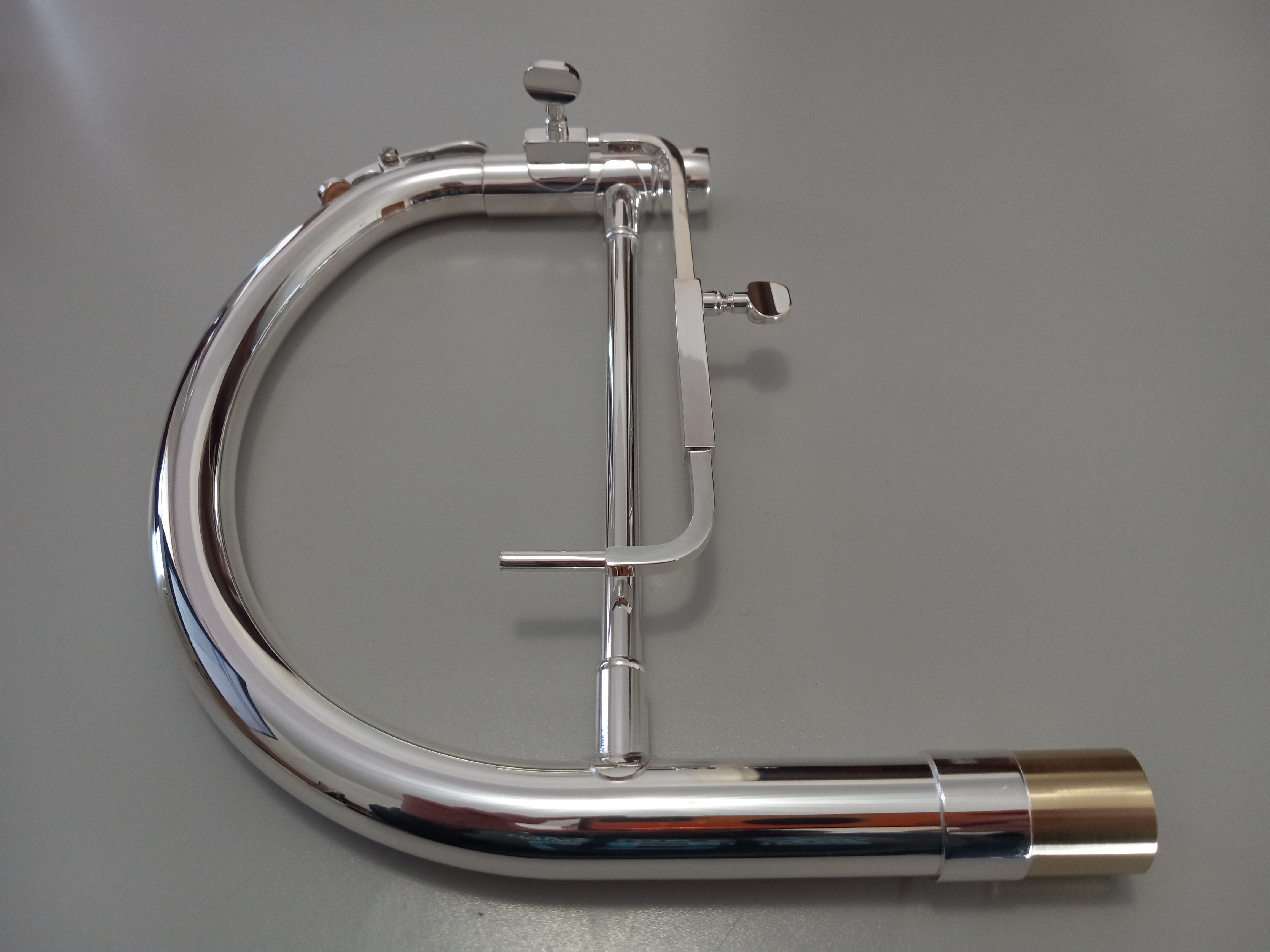 Yamaha Tuba Marching Leadpipe Mouthpipe Assembly with Water Key, Silver Plated YBB201MS