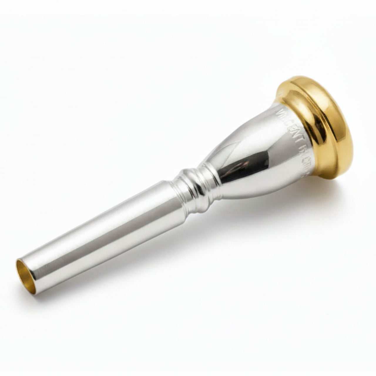 Vincent Bach Commercial Series Silver Trumpet Mouthpiece with Gold Plated Rim