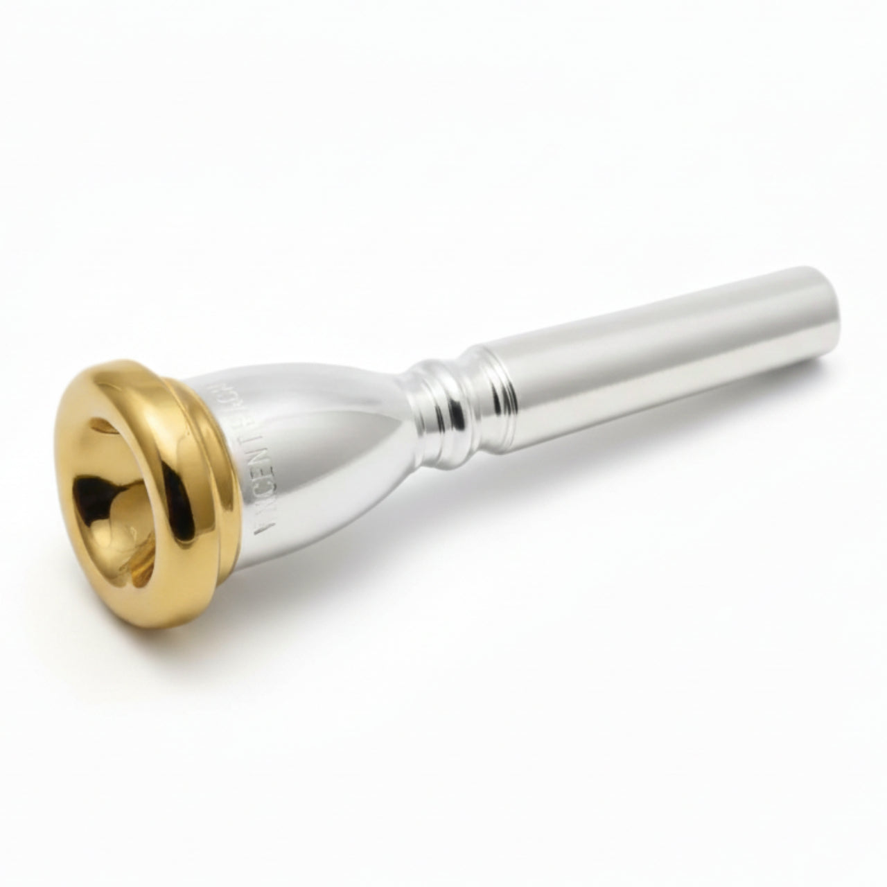 Vincent Bach Commercial Series Silver Trumpet Mouthpiece with Gold Plated Rim