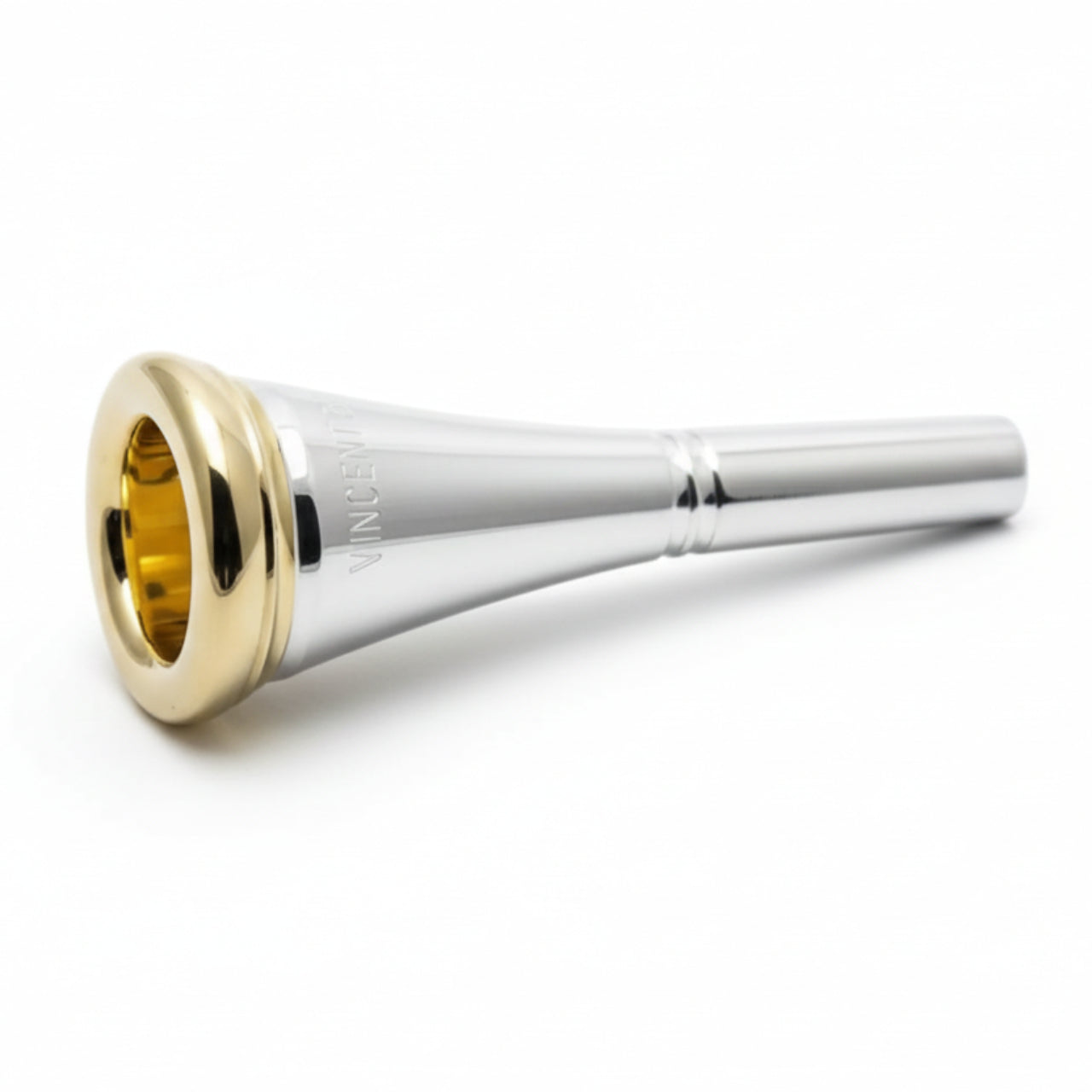 bach french horn mouthpiece, gold plated rim