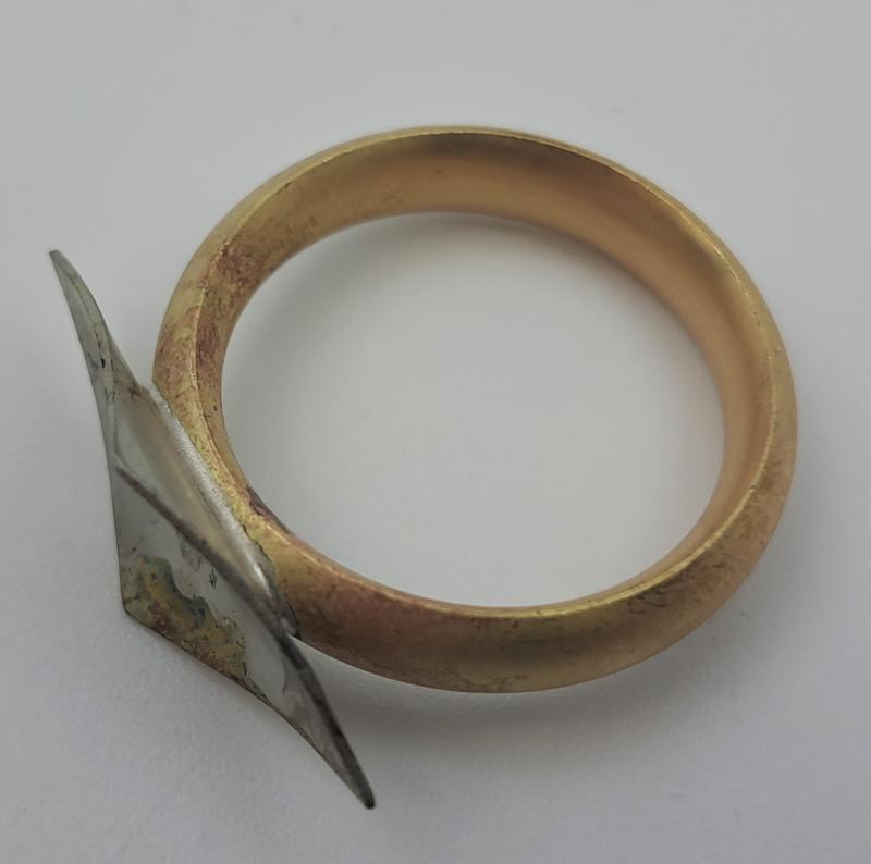 Bach Trumpet Stradivarius Artisan 3rd Slide Ring Assembly, Raw Brass