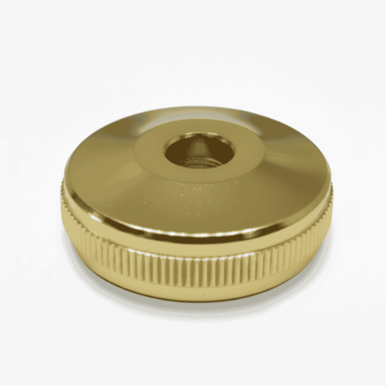 Gold metal cap on a white background