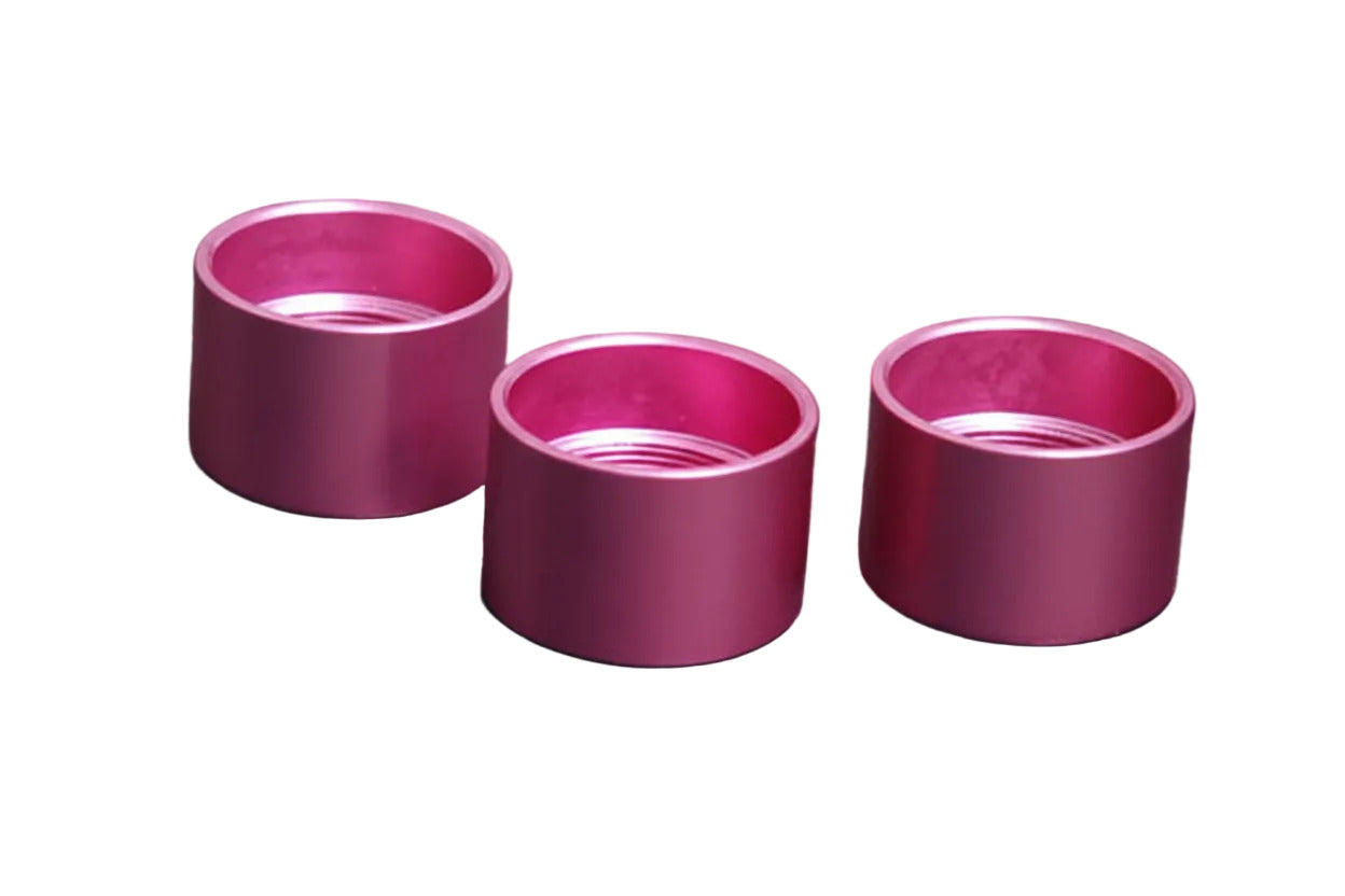 High Profile Light Bottom Caps (3), Yamaha, Pink