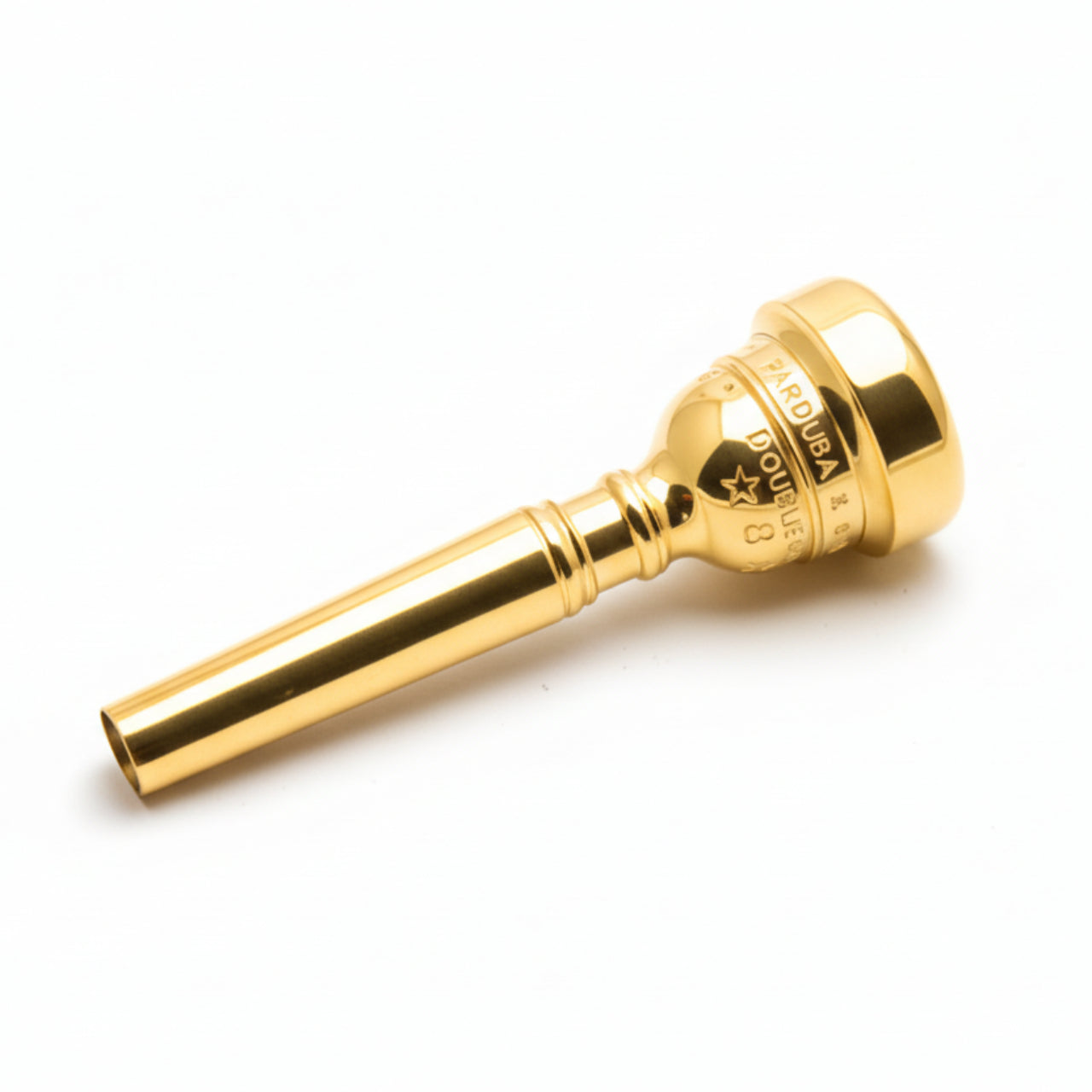 Parduba Double Cup Trumpet Mouthpiece, gold plated