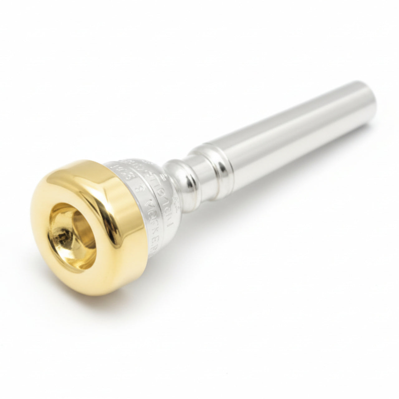 Parduba Double Cup Trumpet Mouthpiece, gold plated rim