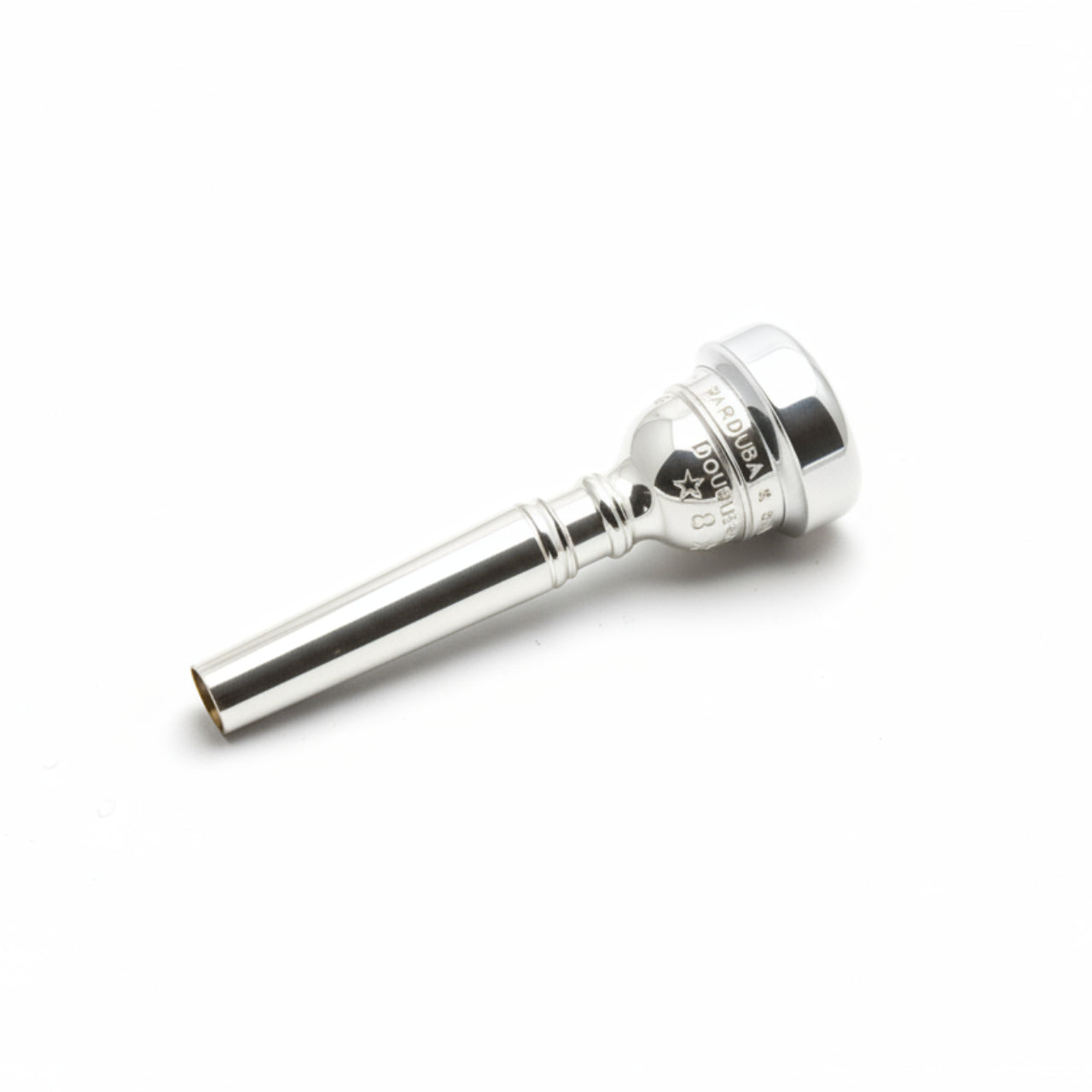 Parduba Double Cup Trumpet Mouthpiece, silver