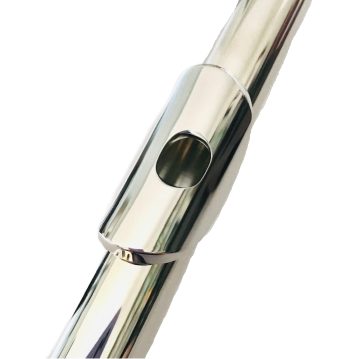 YAMAHA Type A flute headjoint with case; hand-cut; sterling silver with 14K Gold Riser